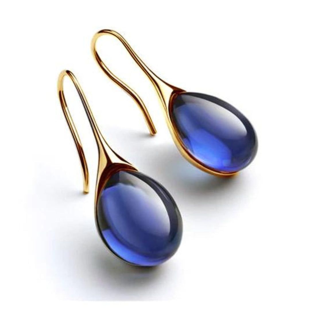 Drop Earrings with Gold and Silver Structure