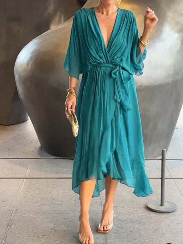 Andre | Chiffon Dress with V-Neck
