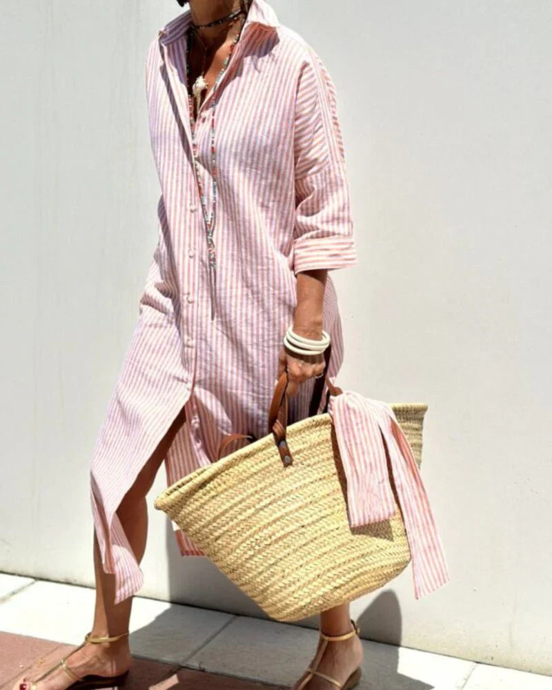 Ellie | Striped Shirt Dress