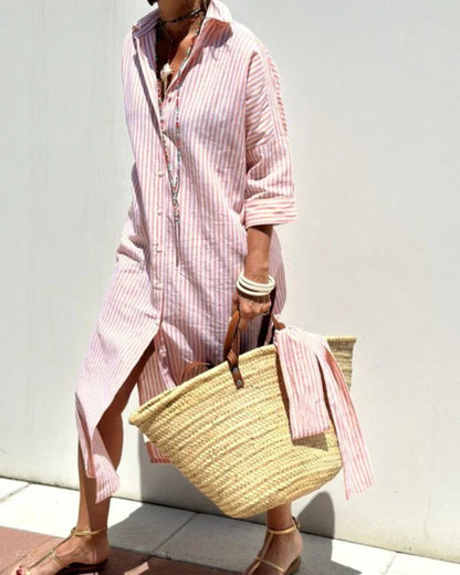Ellie | Striped Shirt Dress