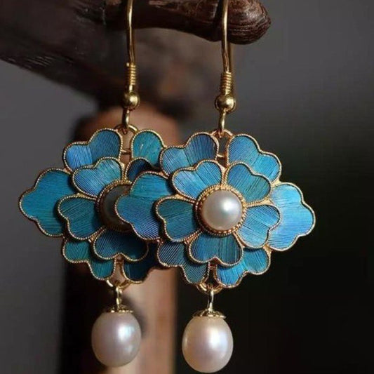 Wiun - Blue Drop Earrings