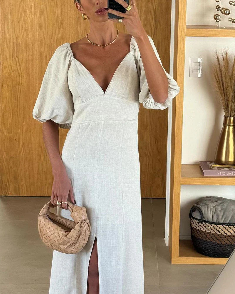 Emiliano™ | Linen Midi Dress