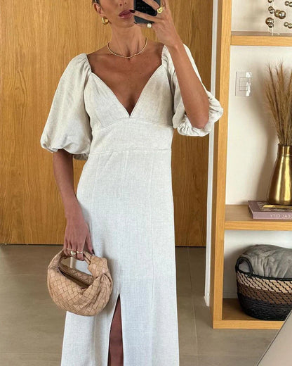 Emiliano™ | Linen Midi Dress