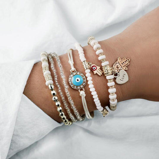 Jen - Hamsa Bracelet Set