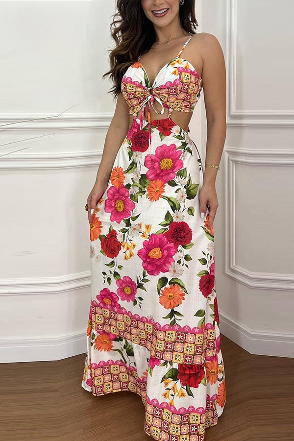 Divina™ | Tropical Maxi Dress