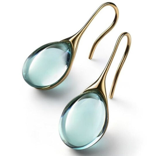 Drop Earrings with Gold and Silver Structure