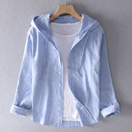 Elena | Lightweight hooded blouse