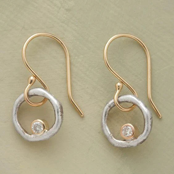 Shella - Vintage Gold and Silver Earrings