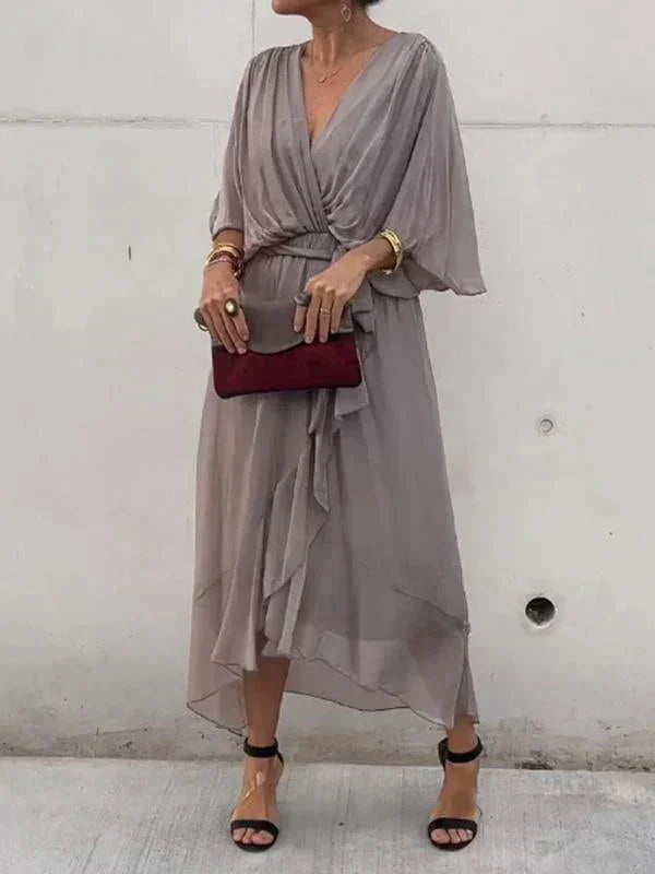 Andre | Chiffon Dress with V-Neck
