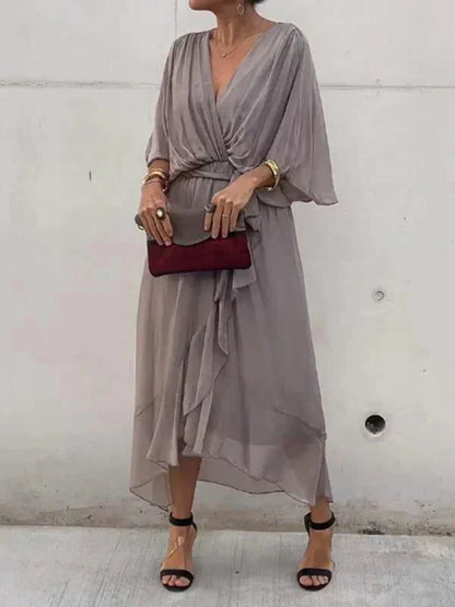 Andre | Chiffon Dress with V-Neck