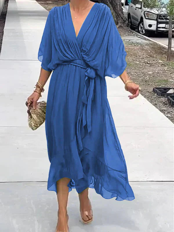 Andre | Chiffon Dress with V-Neck