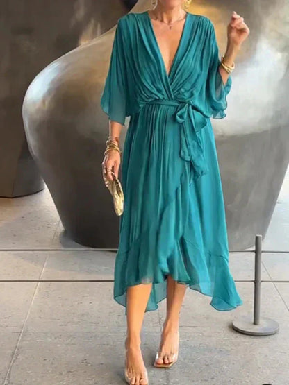 Andre | Chiffon Dress with V-Neck
