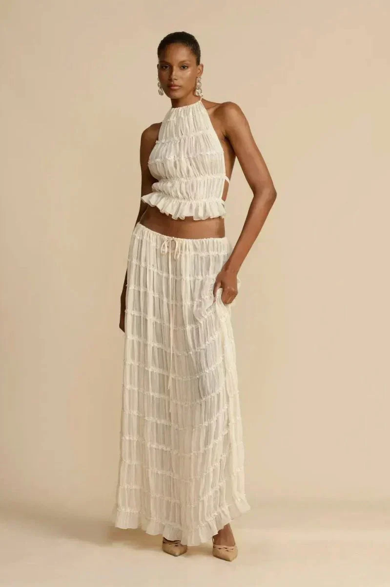 Frida - Backless Pleated Set