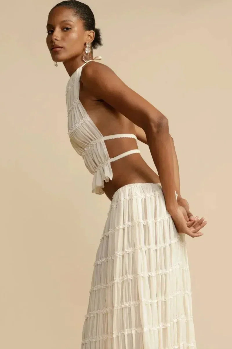 Frida - Backless Pleated Set