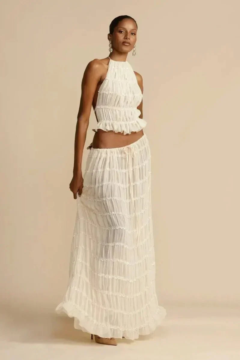 Frida - Backless Pleated Set