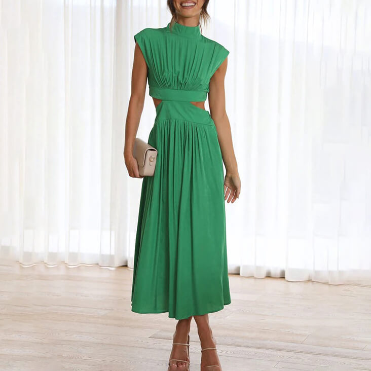 Emilia - Elegant High Neck Dress