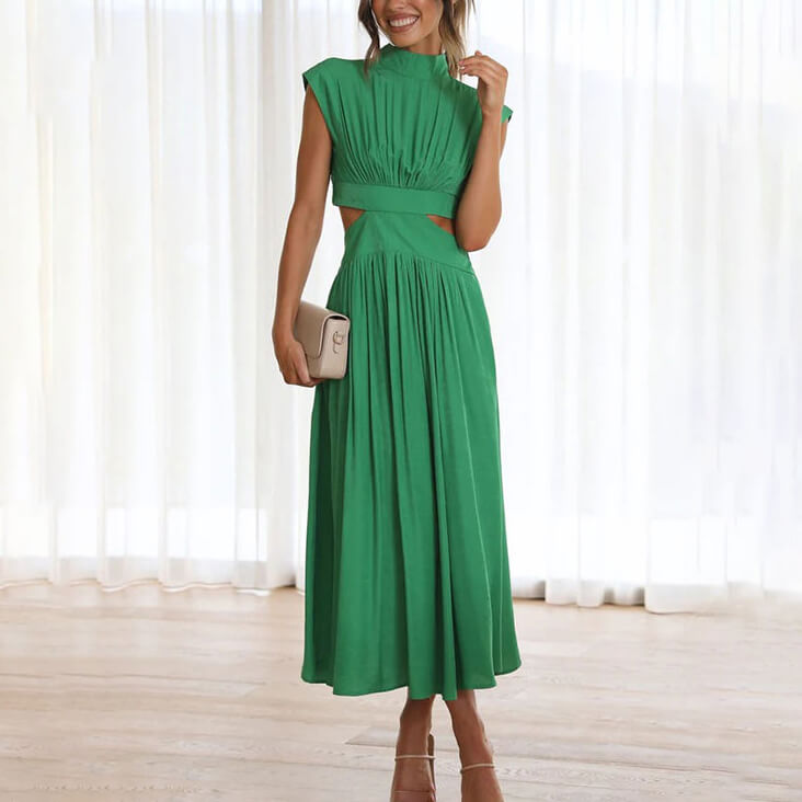 Emilia - Elegant High Neck Dress